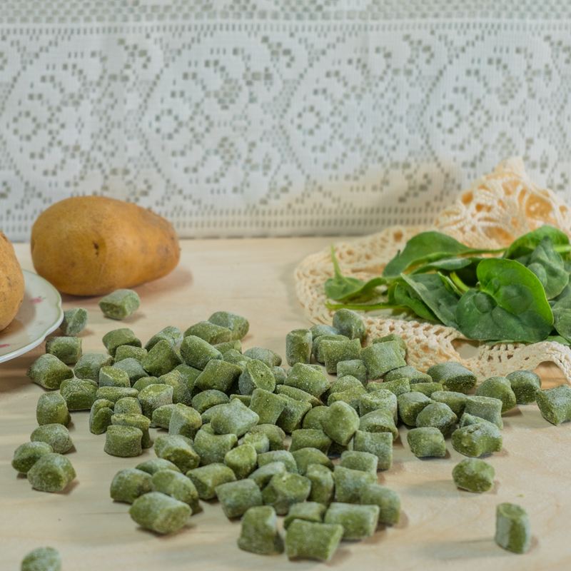Chicche verdi della nonna, con patate e spinaci